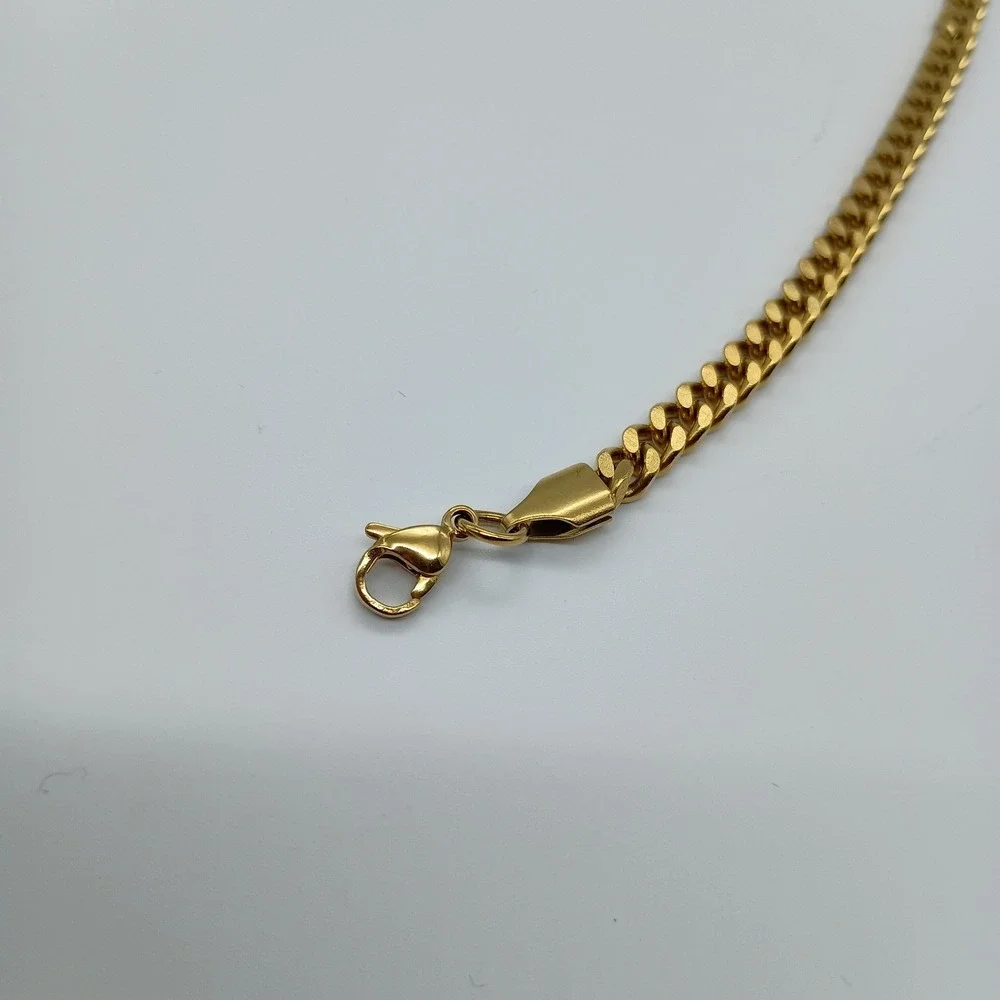 Ice‎ Mob Gold-Tone Cuban Link Chain 20 Inch Iced Out Ankh Cross Pendant Necklace